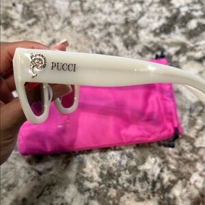Emilio Pucci White Sunglasses
